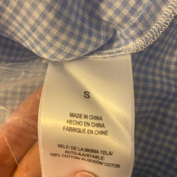 Favorite Daughter The Ex-Boyfriend Gingham Cotton Shirt Small NWT $198 - Picture 6 of 8